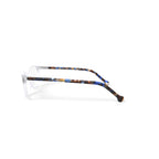M America Women's MU216 Square Prescription Eyeglasses with Case, Crystal Tortoise