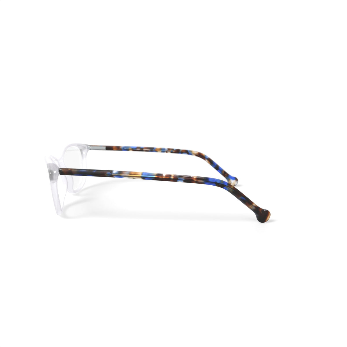 M America Women's MU216 Square Prescription Eyeglasses with Case, Crystal Tortoise