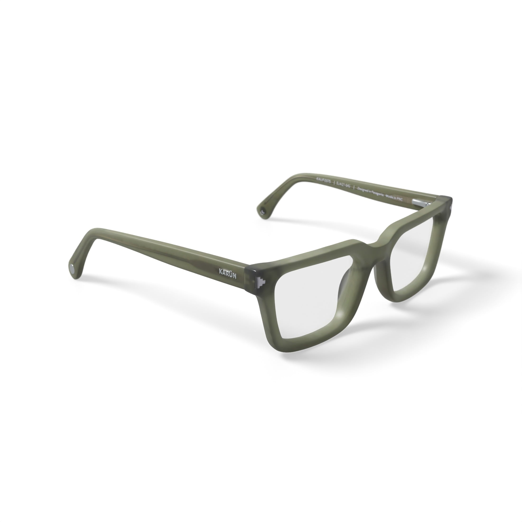 Karun Women's Ice Green Square Prescription Eyeglasses with Case, Green