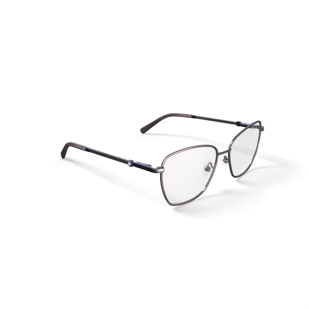 Women's Savannah Square Prescription Eyeglasses with Case, Rose Gold