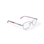 Madison Avenue Women's MAL109 Square Prescription Eyeglasses with Case, Shiny Blush