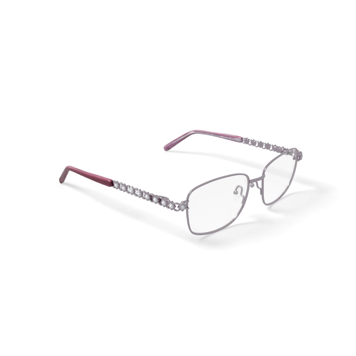 Madison Avenue Women's MAL109 Square Prescription Eyeglasses with Case, Shiny Blush