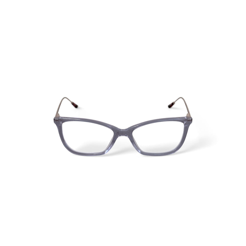 Womens Lana Square Prescription Eyeglasses with Case, Lavender Crystal
