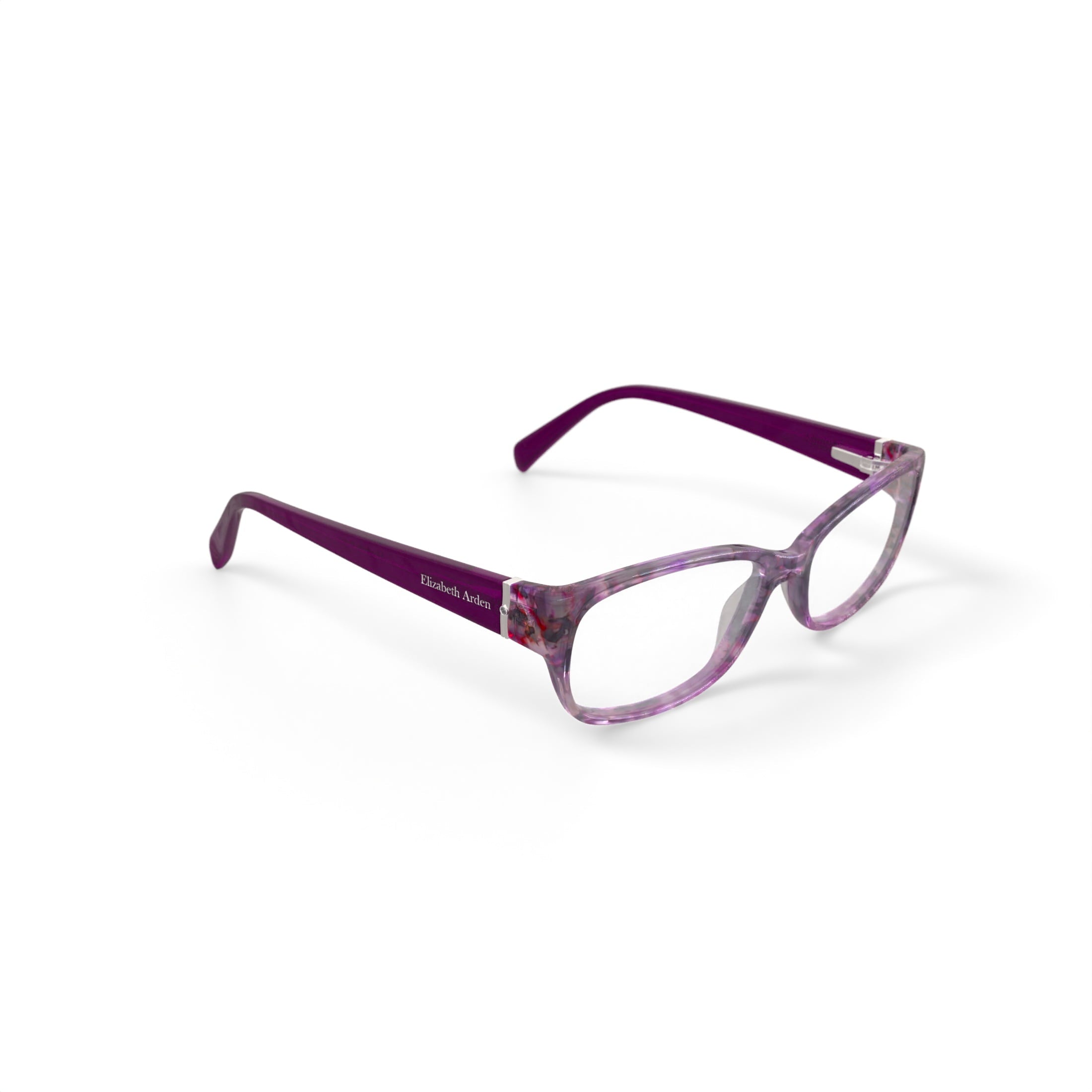 Elizabeth Arden Women's EA6060 Rectangular Prescription Eyeglasses with Case, Purple