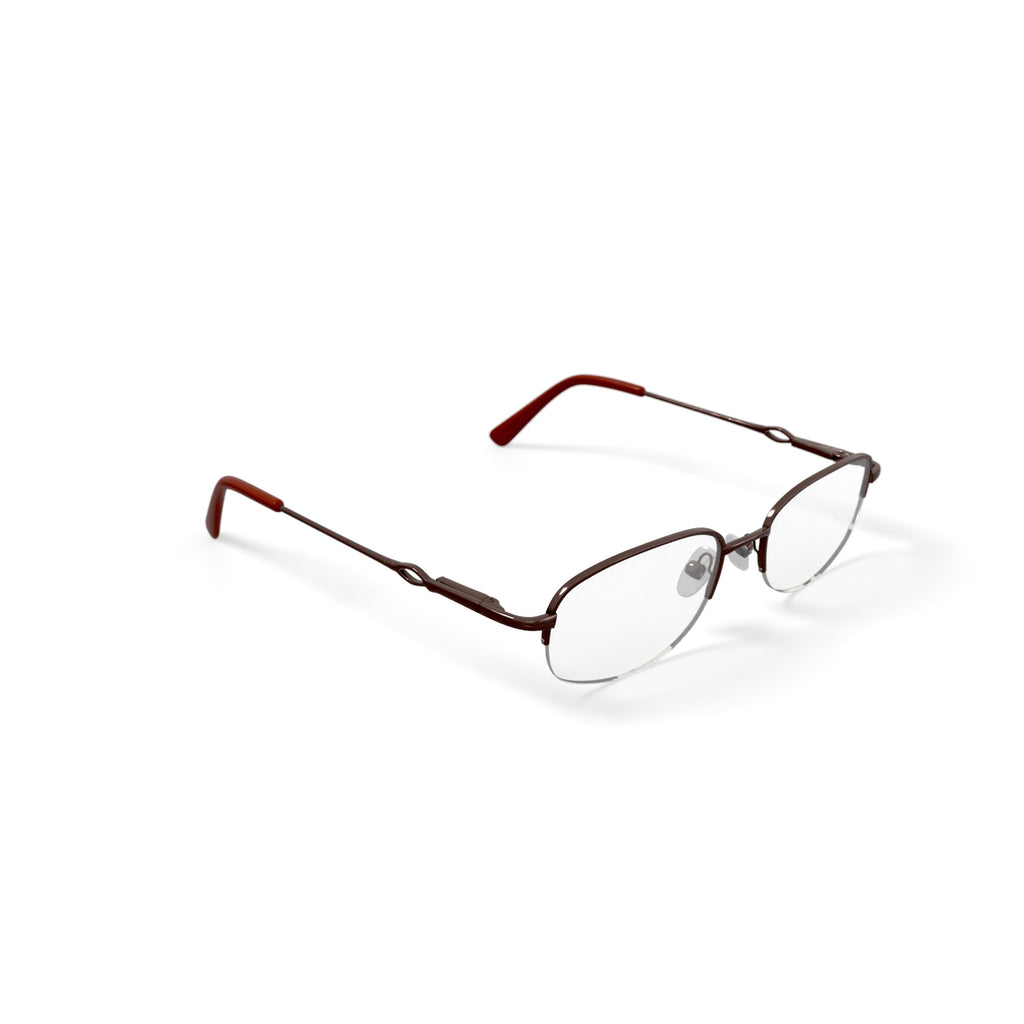 Visage Women's E211 Oval Prescription Eyeglasses with Case, Brown