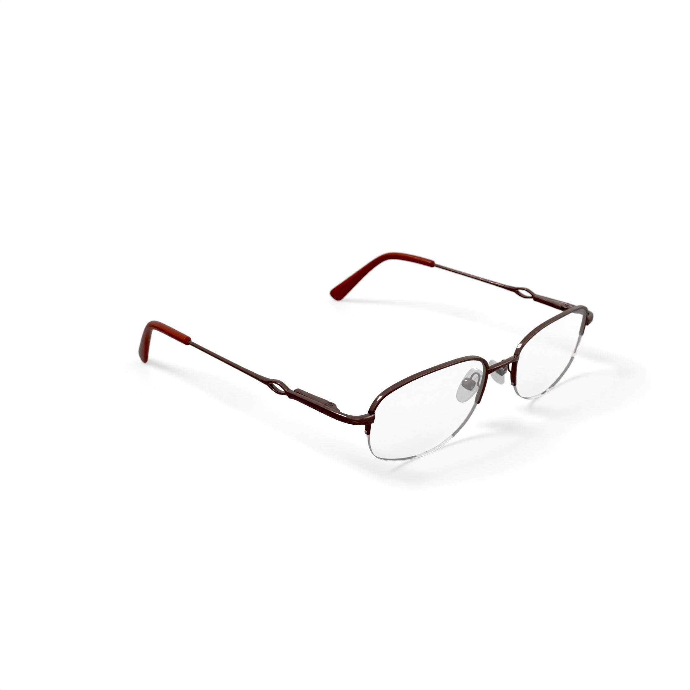 Visage Women's E211 Oval Prescription Eyeglasses with Case, Brown