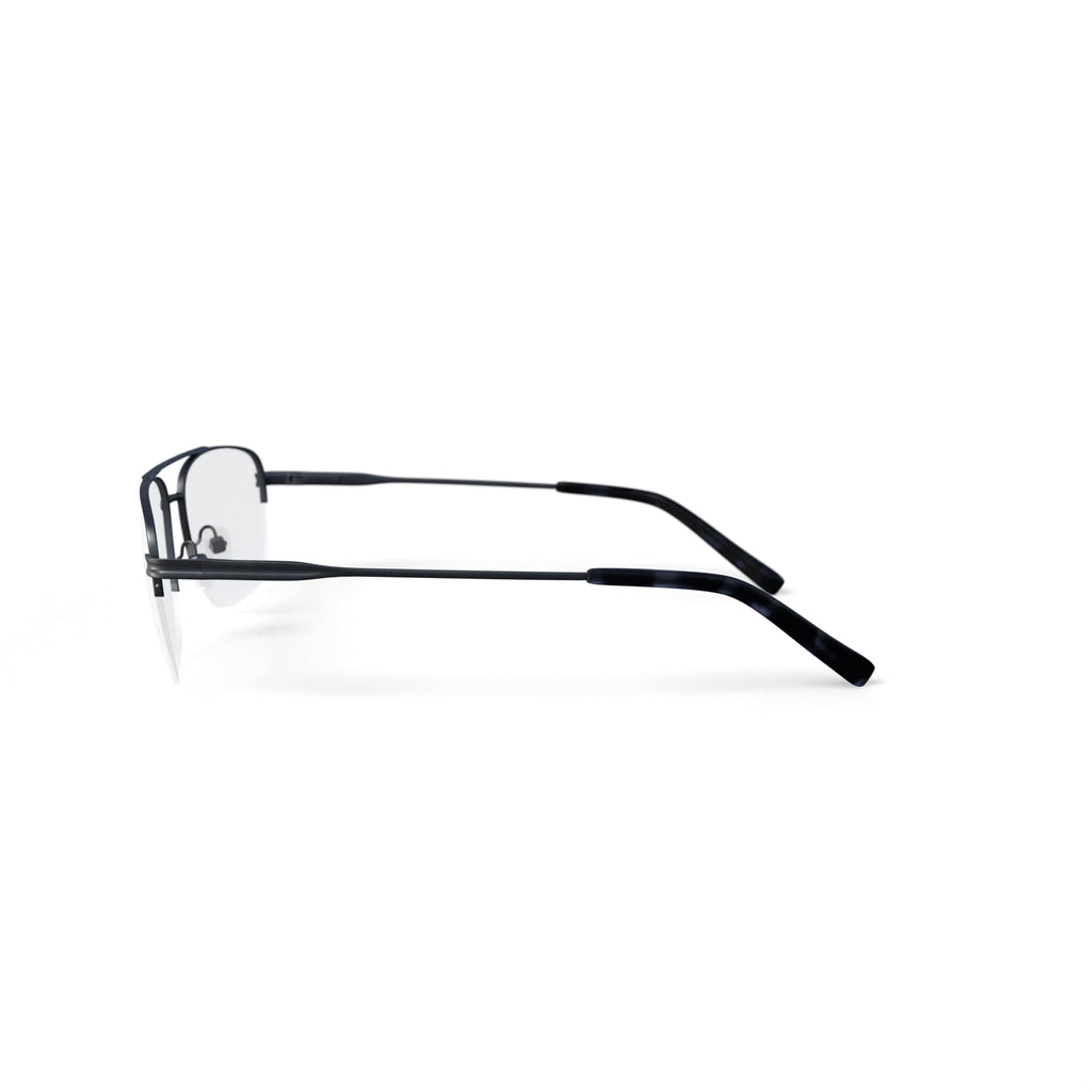 Men's Bashiri Square Prescription Eyeglasses with Case, Grey