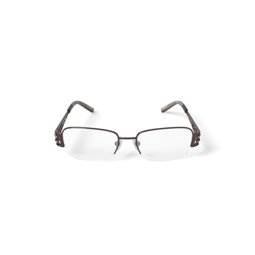 Women's WLO320 Square Square Prescription Eyeglasses with Case, Brown