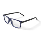 Men's M0501 Square Prescription Eyeglasses with Case, Navy Blue