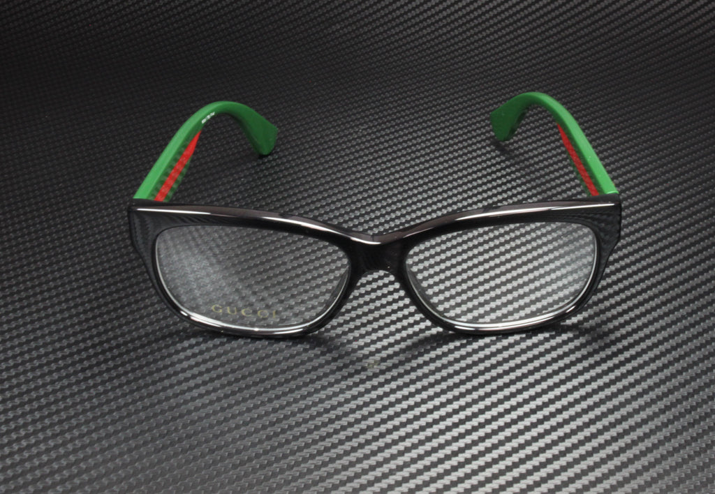 Gucci GG0278O Black Multicolor Rectangular Eyeglasses Demo Lens 55-15-145 Women