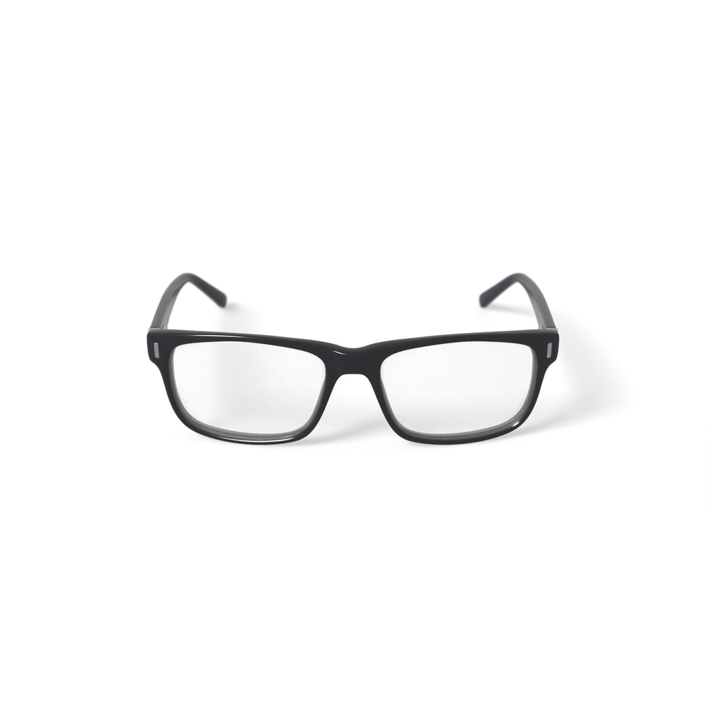 Men's DNA4012 Rectangular Prescription Eyeglasses with Case, Black