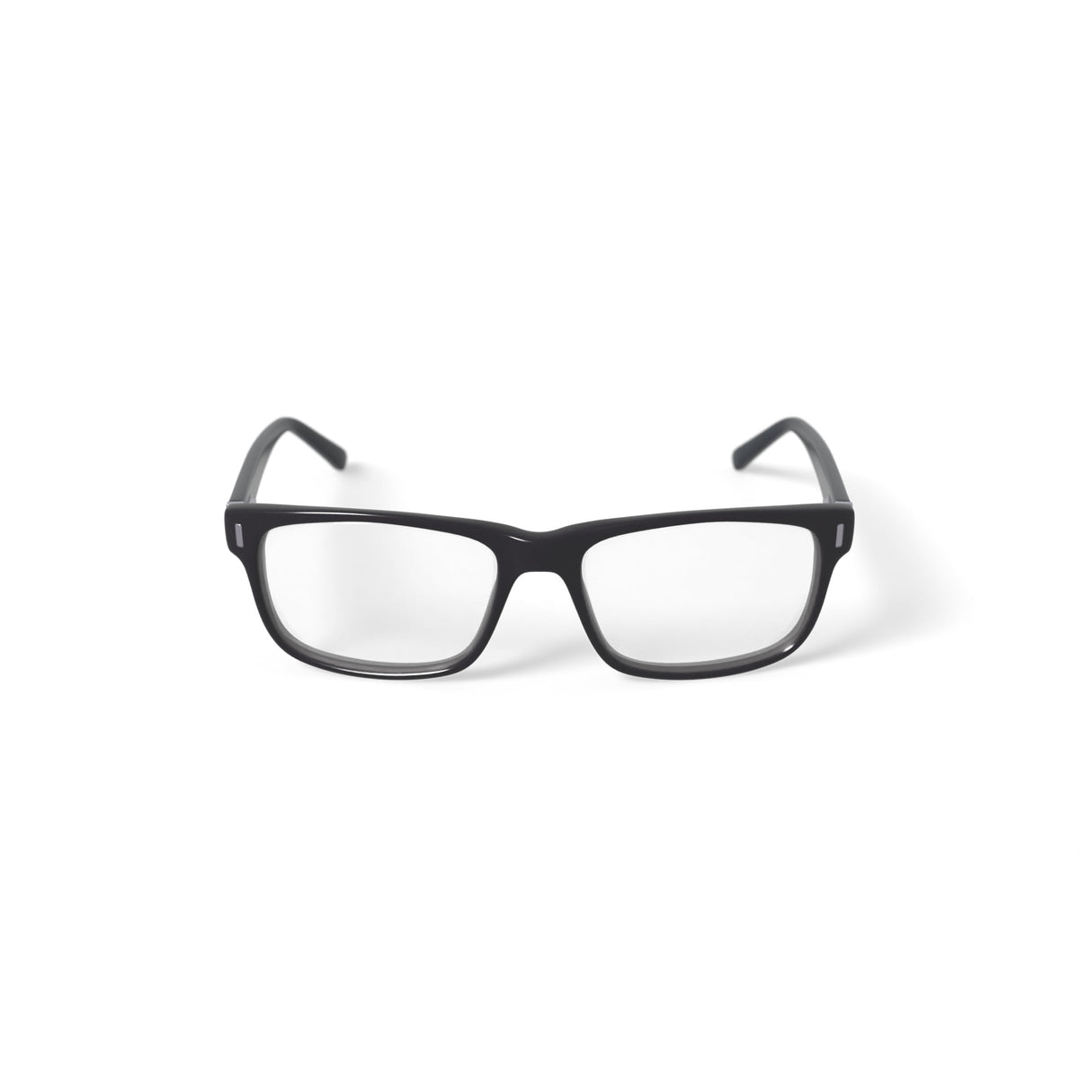 Men's DNA4012 Rectangular Prescription Eyeglasses with Case, Black