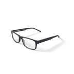 Men's W151 Rectangular Prescription Eyeglasses with Case, Black