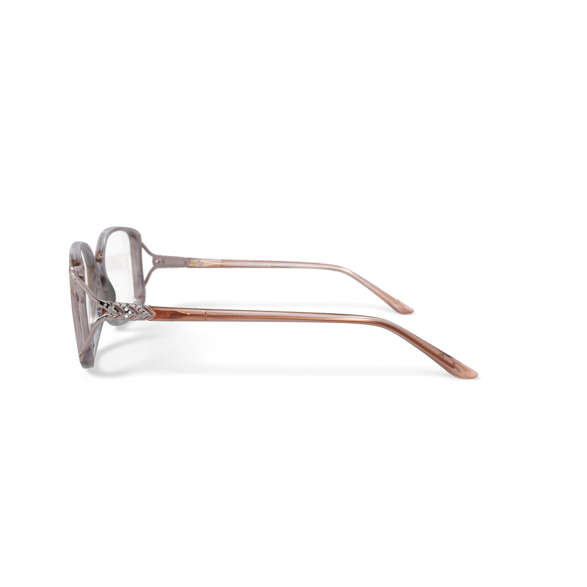 Women's H01Z Square Prescription Eyeglasses with Case, Tan