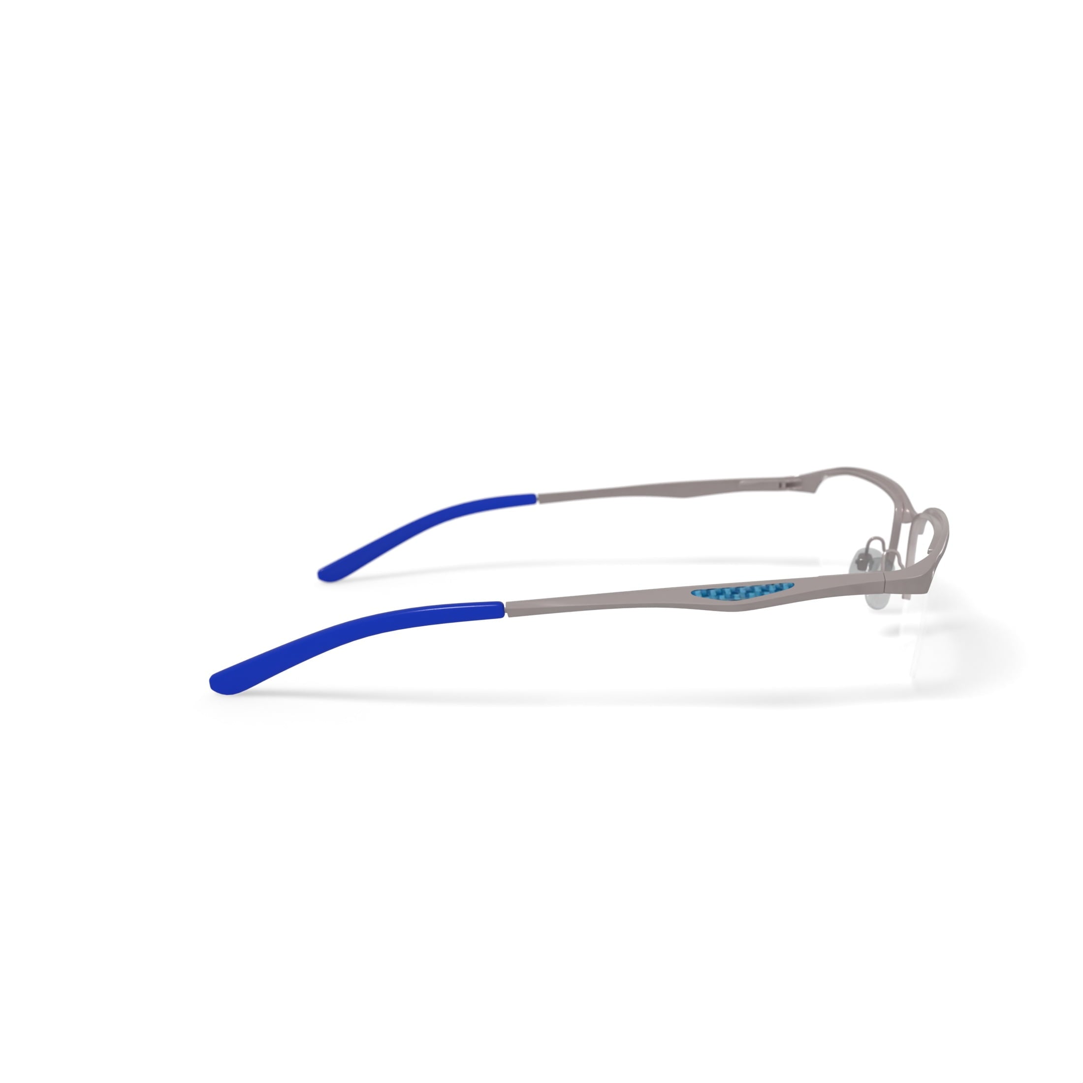 New Balance Men's NB506 Rectangular Prescription Eyeglasses with Case, Silver