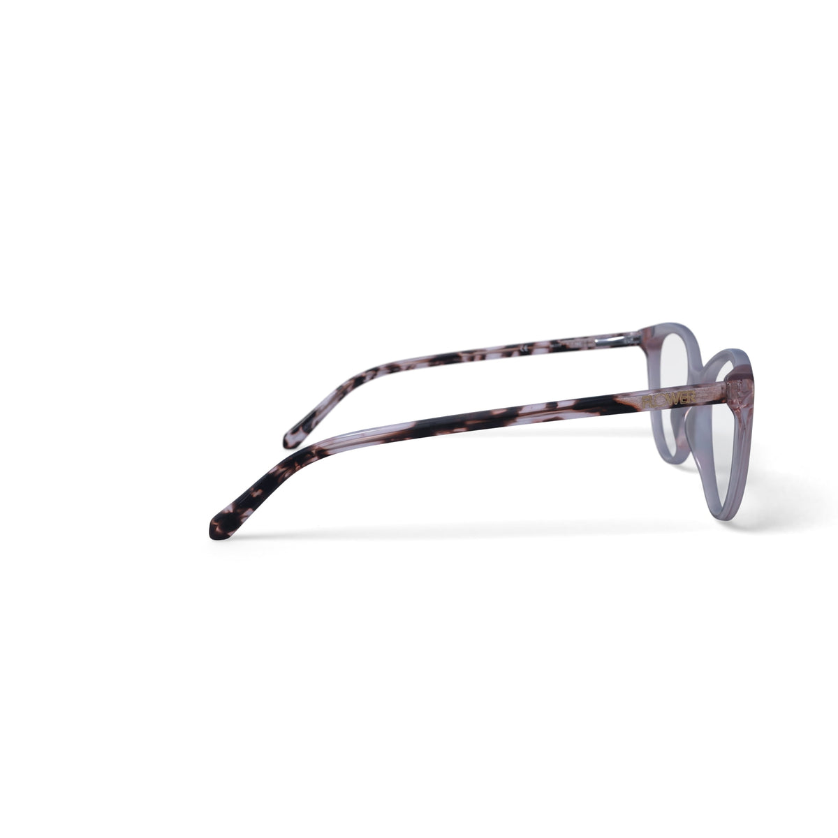 Flower Women's Rose Prescription Eyeglasses with Case, Nude Crystal