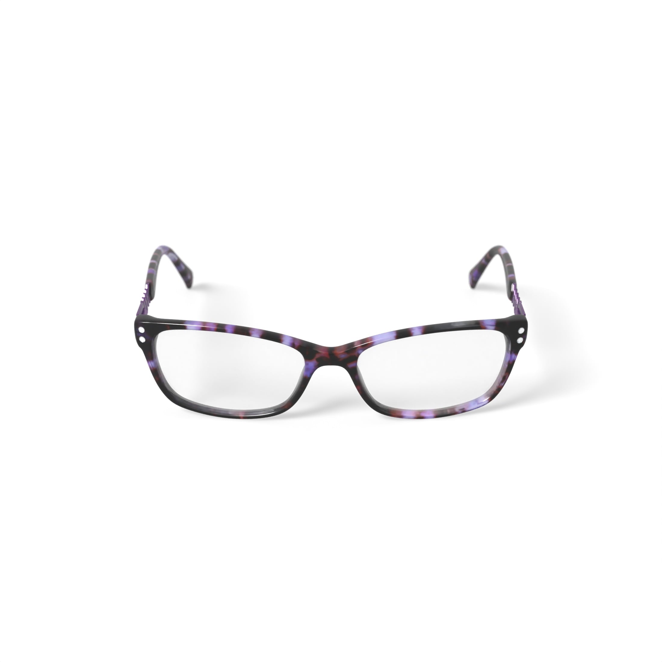 Apple Bottoms Women's AB782 Rectangular Prescription Eyeglasses with Case, Purple