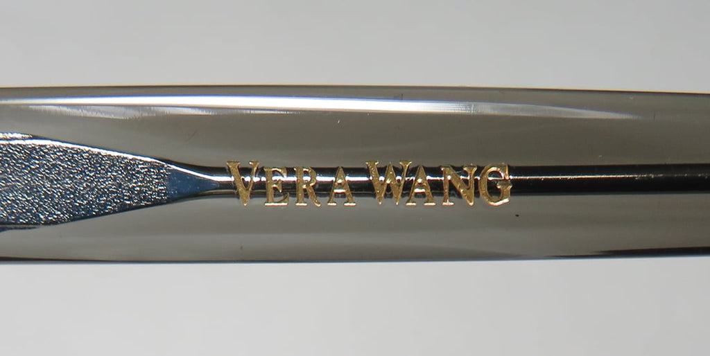 NEW VERA WANG LUXE JACQUETTE WOMENS/LADIES RECTANGULAR FULL-RIM HORN FRAME DEMO LENSES 52-16-135 SPRING HINGES EYEGLASSES/EYEWEAR