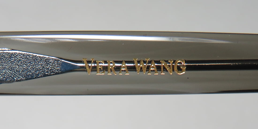 NEW VERA WANG LUXE JACQUETTE WOMENS/LADIES RECTANGULAR FULL-RIM HORN FRAME DEMO LENSES 52-16-135 SPRING HINGES EYEGLASSES/EYEWEAR