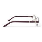 Women's M251 Rectangular Prescription Eyeglasses with Case, Burgundy