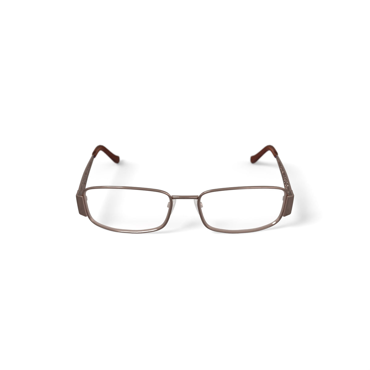 Women's M273 Rectangular Prescription Eyeglasses with Case, Brown