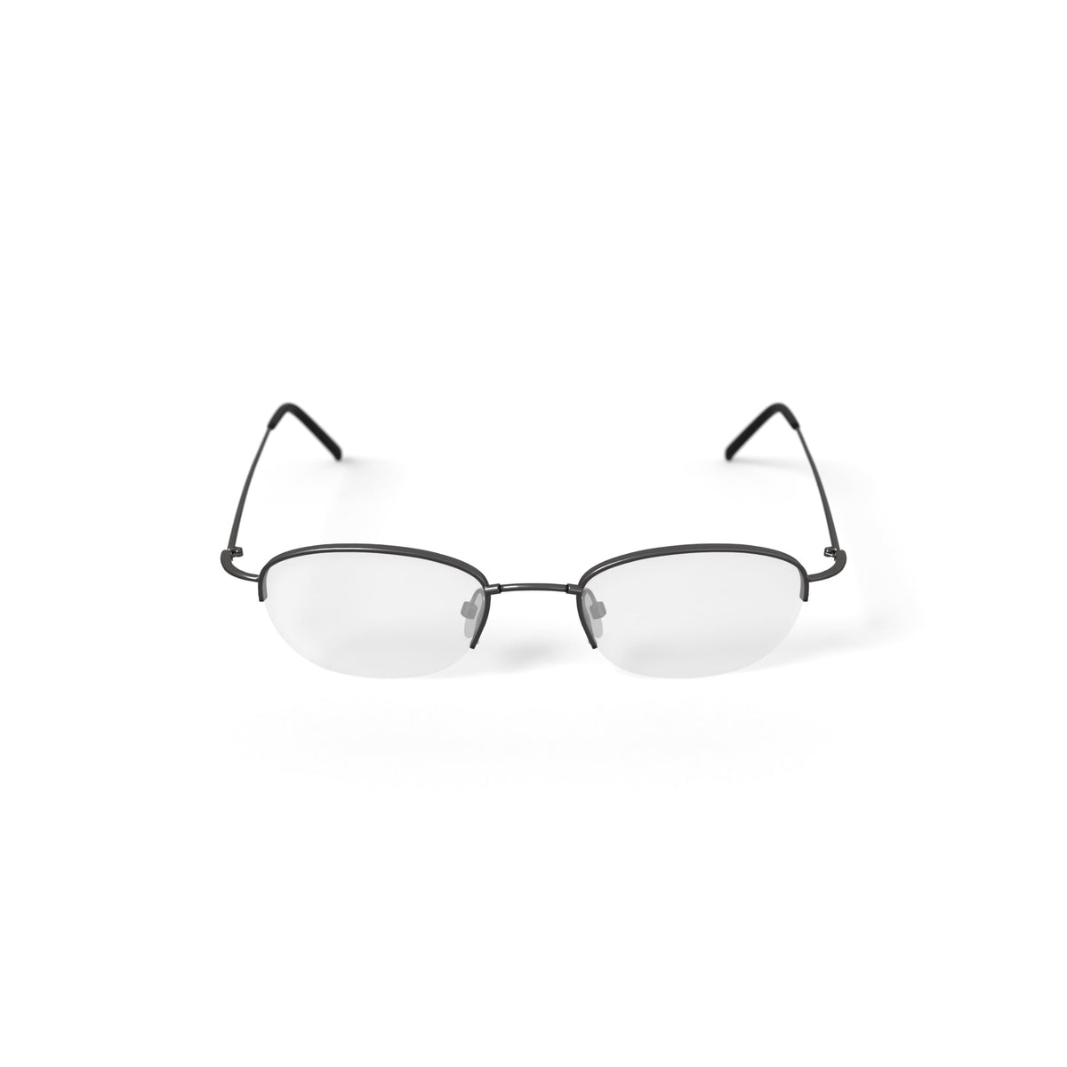 TiFlex Men's T1518 Oval Oval Prescription Eyeglasses with Case, Dark Pewter