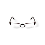 Womens EC326 Square Prescription Eyeglasses with Case, Red