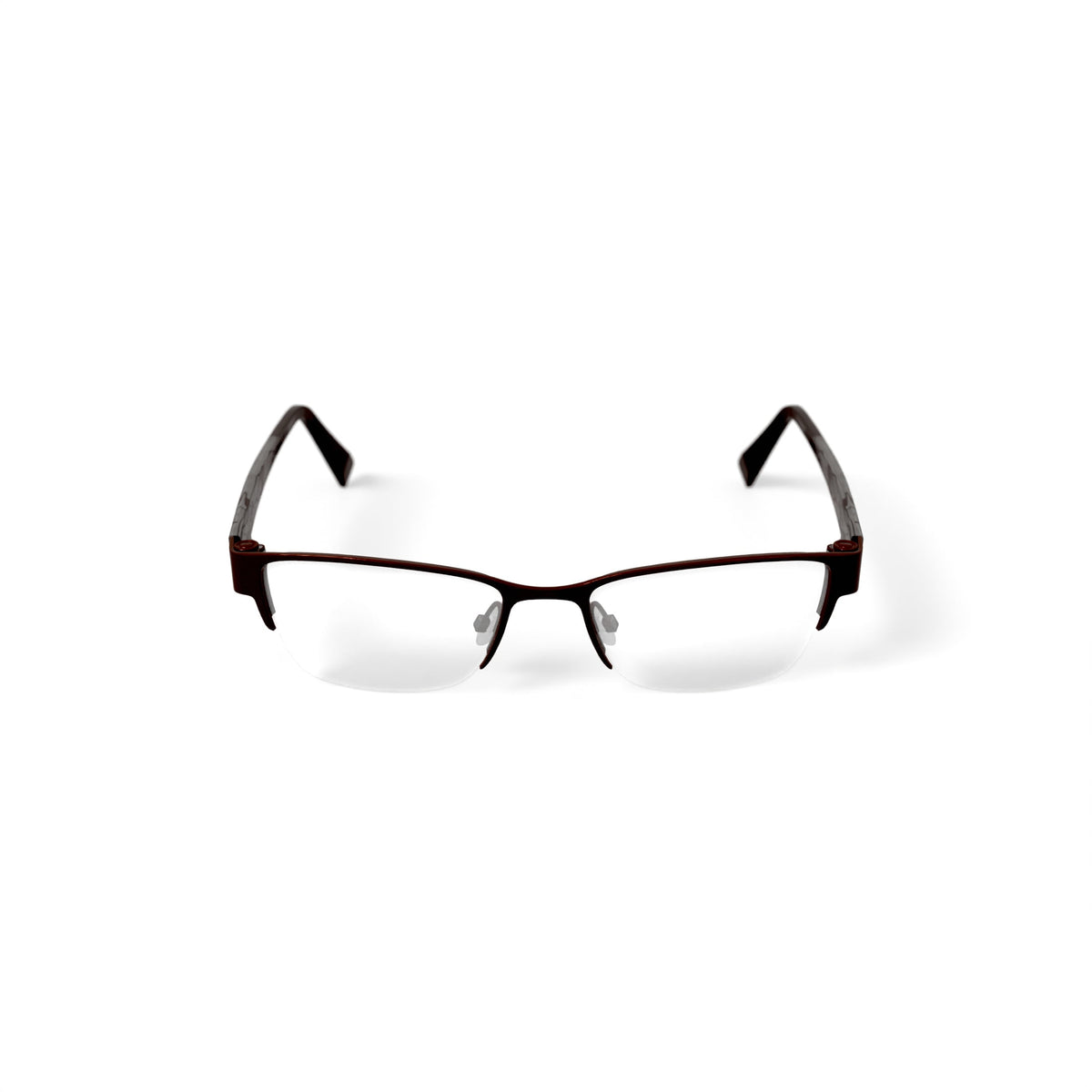 Womens EC326 Square Prescription Eyeglasses with Case, Red