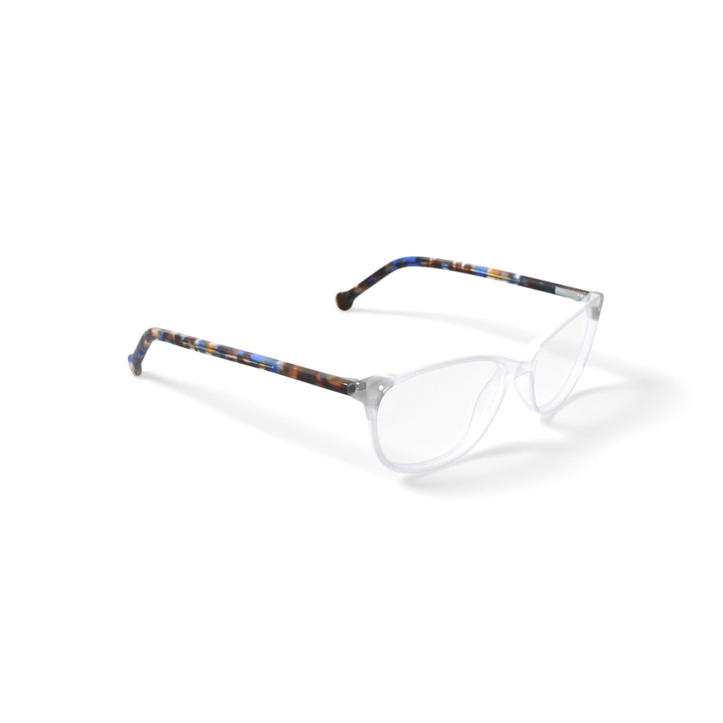 M America Women's MU216 Square Prescription Eyeglasses with Case, Crystal Tortoise