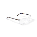 M America Women's MU216 Square Prescription Eyeglasses with Case, Crystal Tortoise