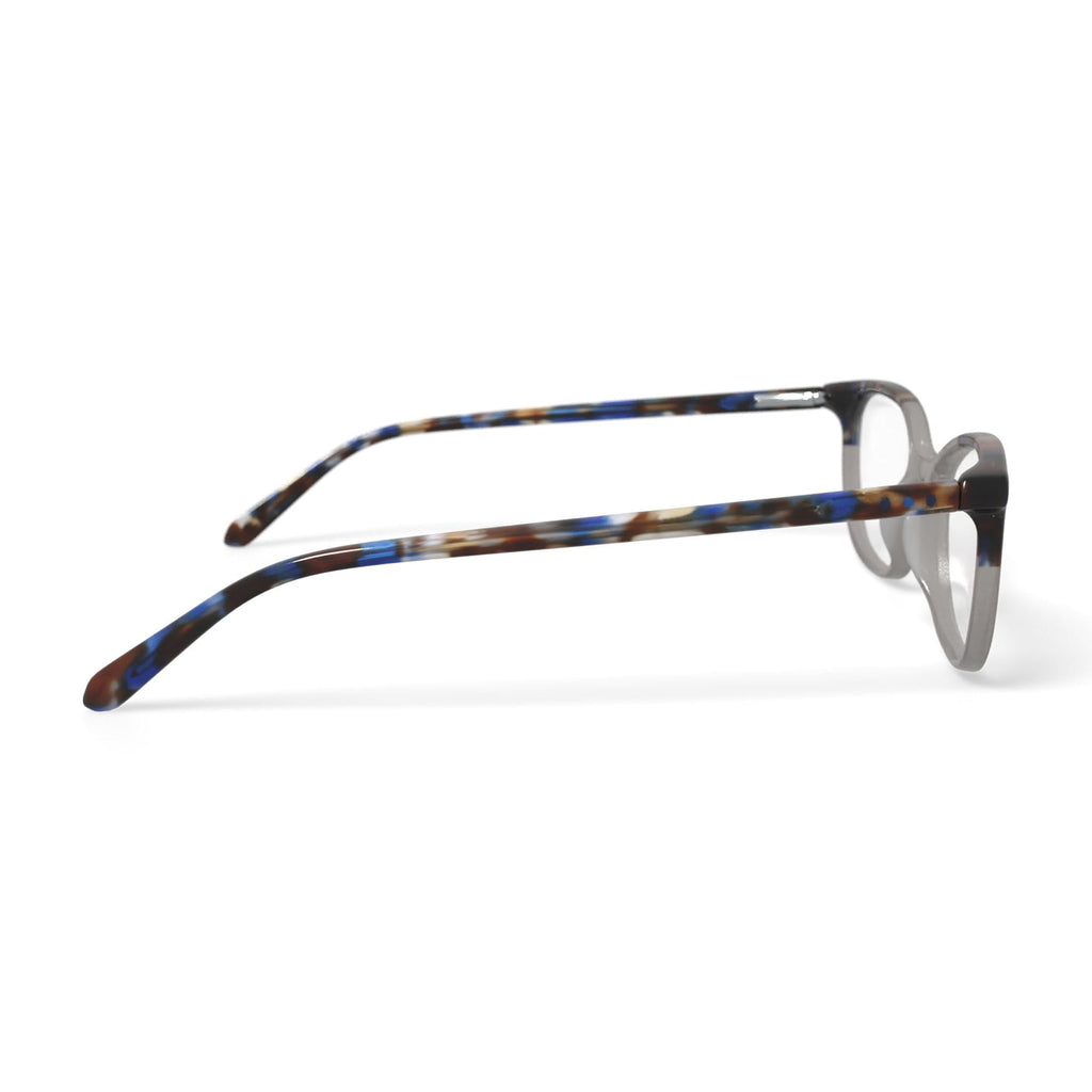 Flower Women's FLR6051 Prescription Eyeglasses with Case, Amber Crystal