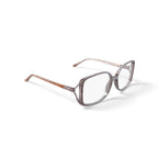 Women's H01Z Square Prescription Eyeglasses with Case, Tan