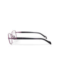 Women's Mia Rectangular Prescription Eyeglasses with Case, Rose/Burgundy