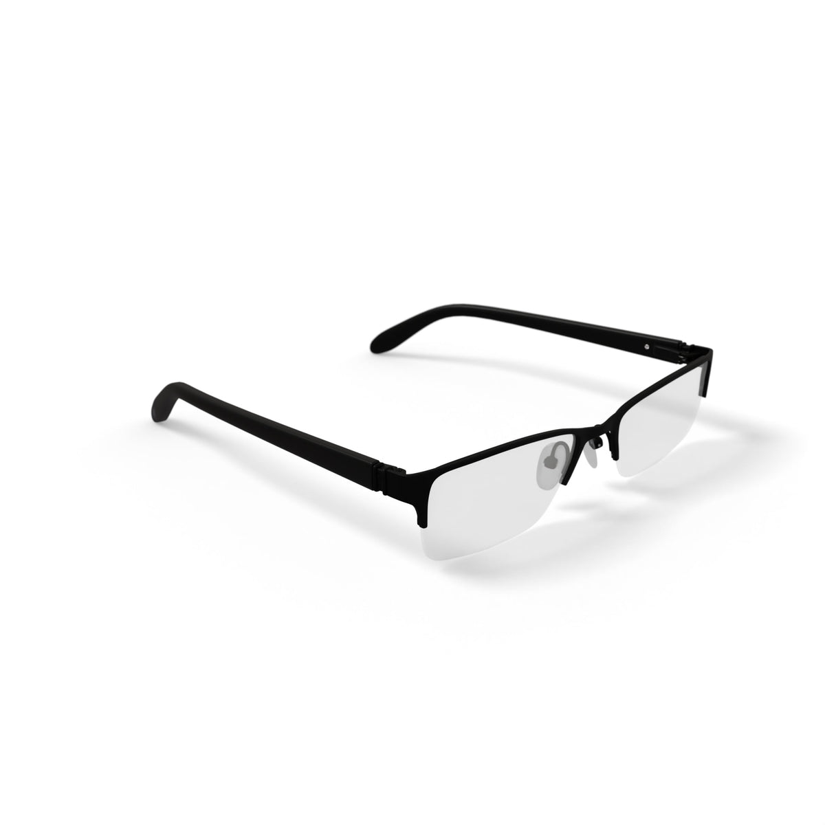 Men's HV708 Rectangular Prescription Eyeglasses with Case, Black