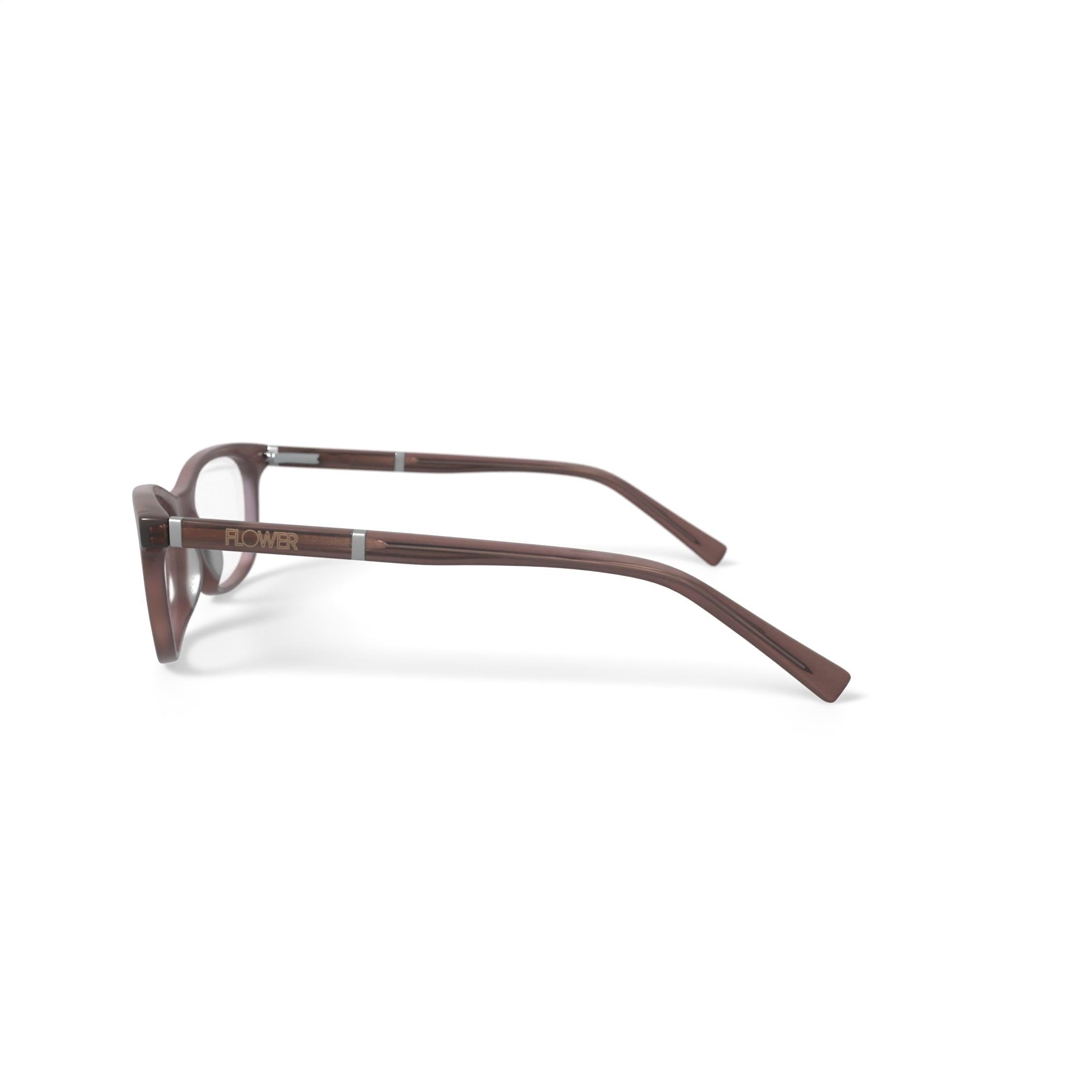Flower Women's FLR6003 Prescription Eyeglasses with Case, Nude