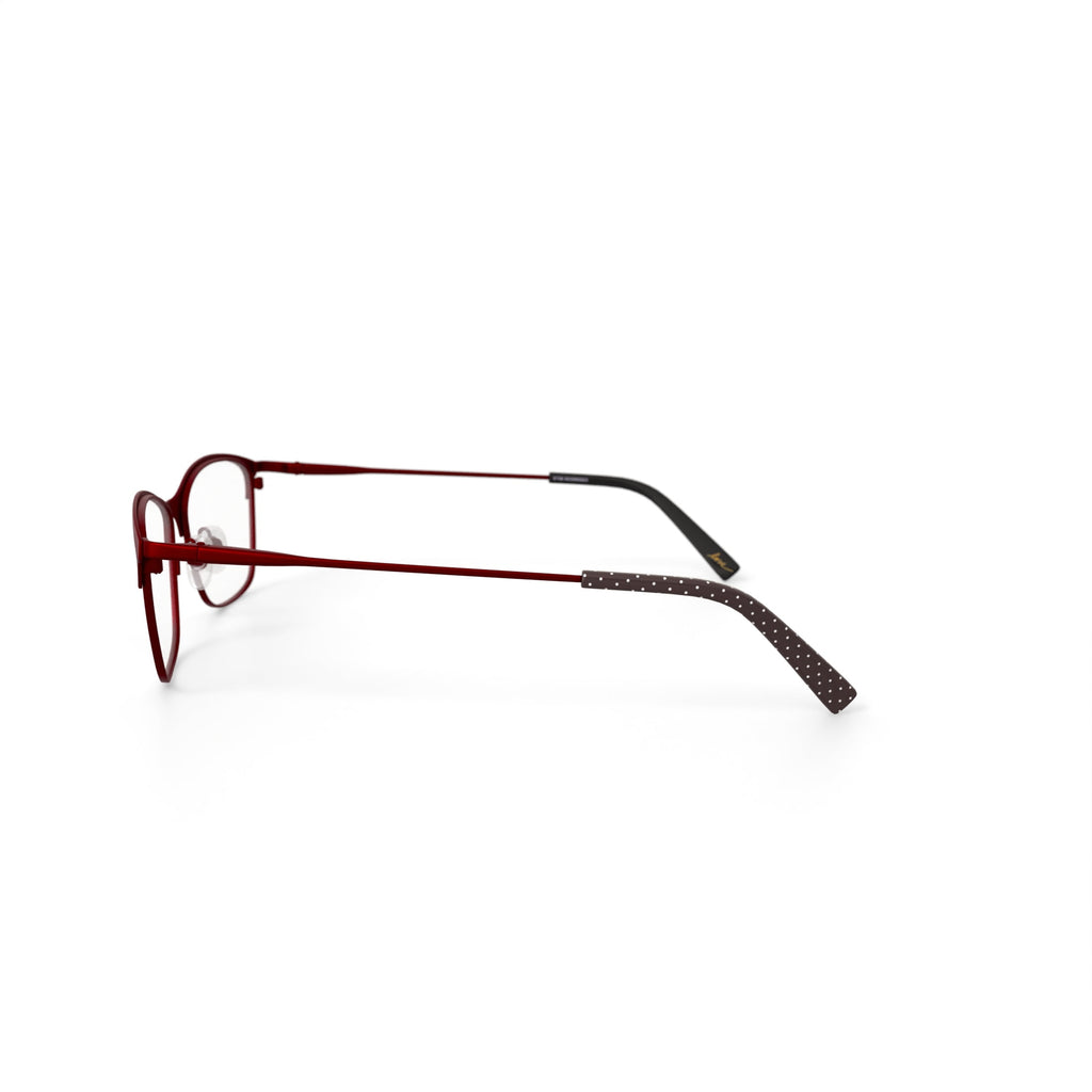 Love Ellen DeGeneres Womens Touro Prescripton Eyeglasses with Case, Matte Burgundy