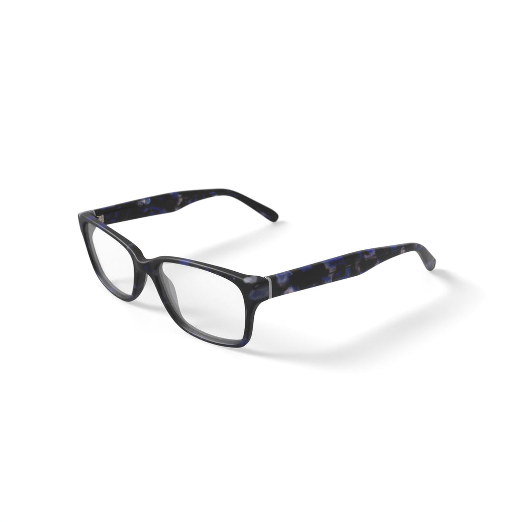Women's Lui Square Prescription Eyeglasses with Case, Navy Tortoise