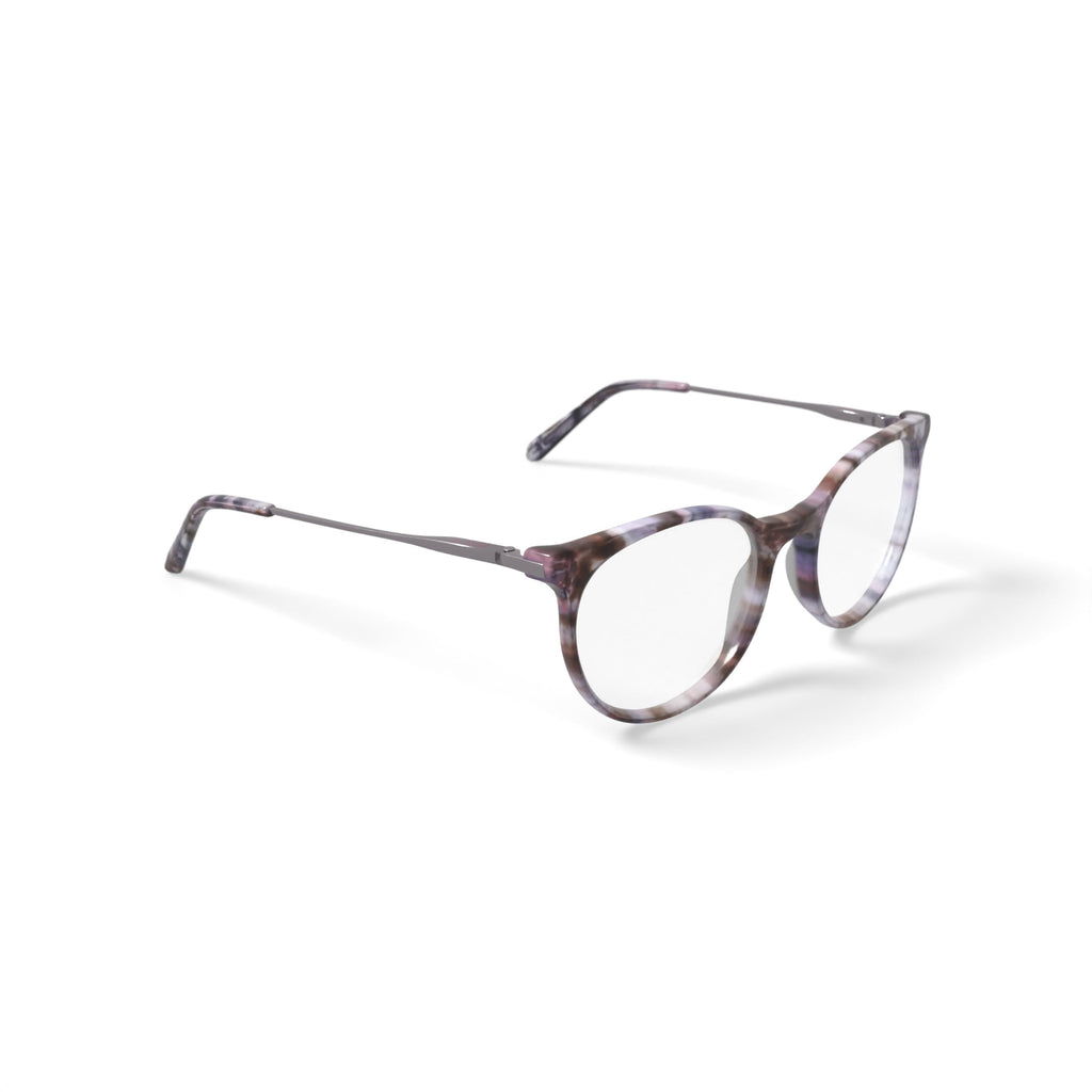 Flower Women's FLR6048 Prescription Eyeglasses with Case, Pink/Brown