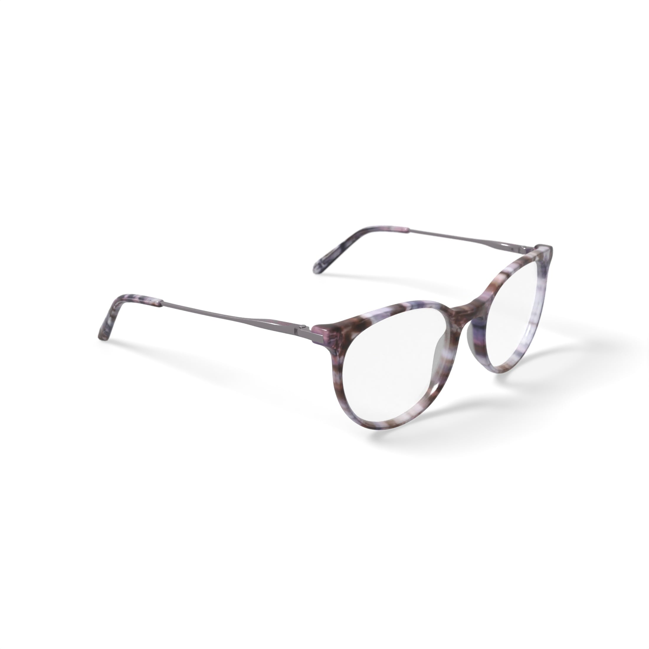 Flower Women's FLR6048 Prescription Eyeglasses with Case, Pink/Brown