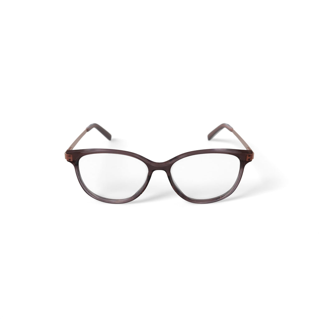 Women's BE222 Calla Round Prescription Eyeglasses with Case, Brown