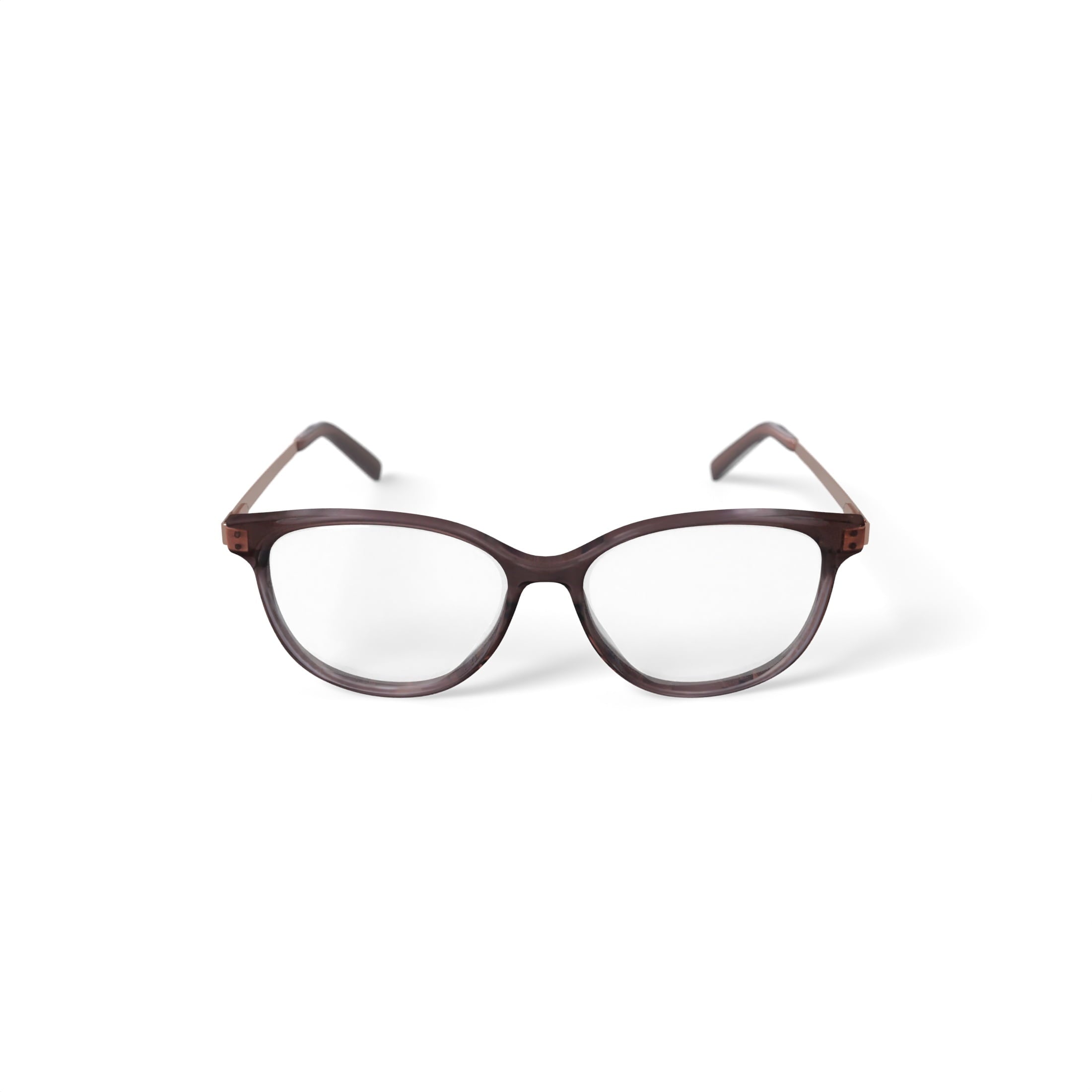 Women's BE222 Calla Round Prescription Eyeglasses with Case, Brown