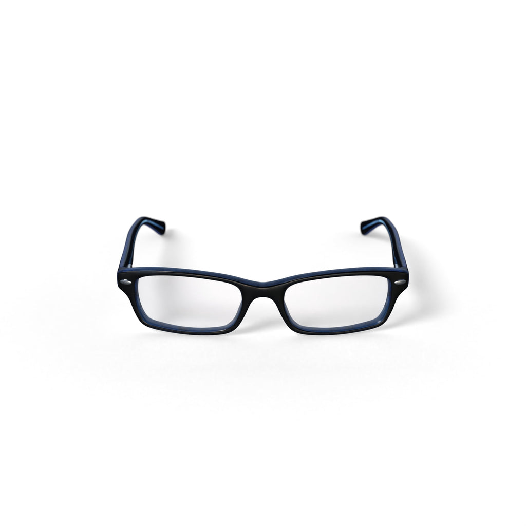  Youth Size 48 0RY1530 Prescription Eyeglasses with Case, Blue on Blue Fluo/Demo Lens