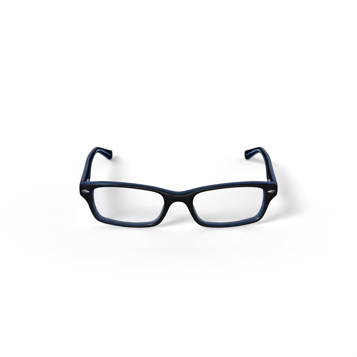  Youth Size 48 0RY1530 Prescription Eyeglasses with Case, Blue on Blue Fluo/Demo Lens
