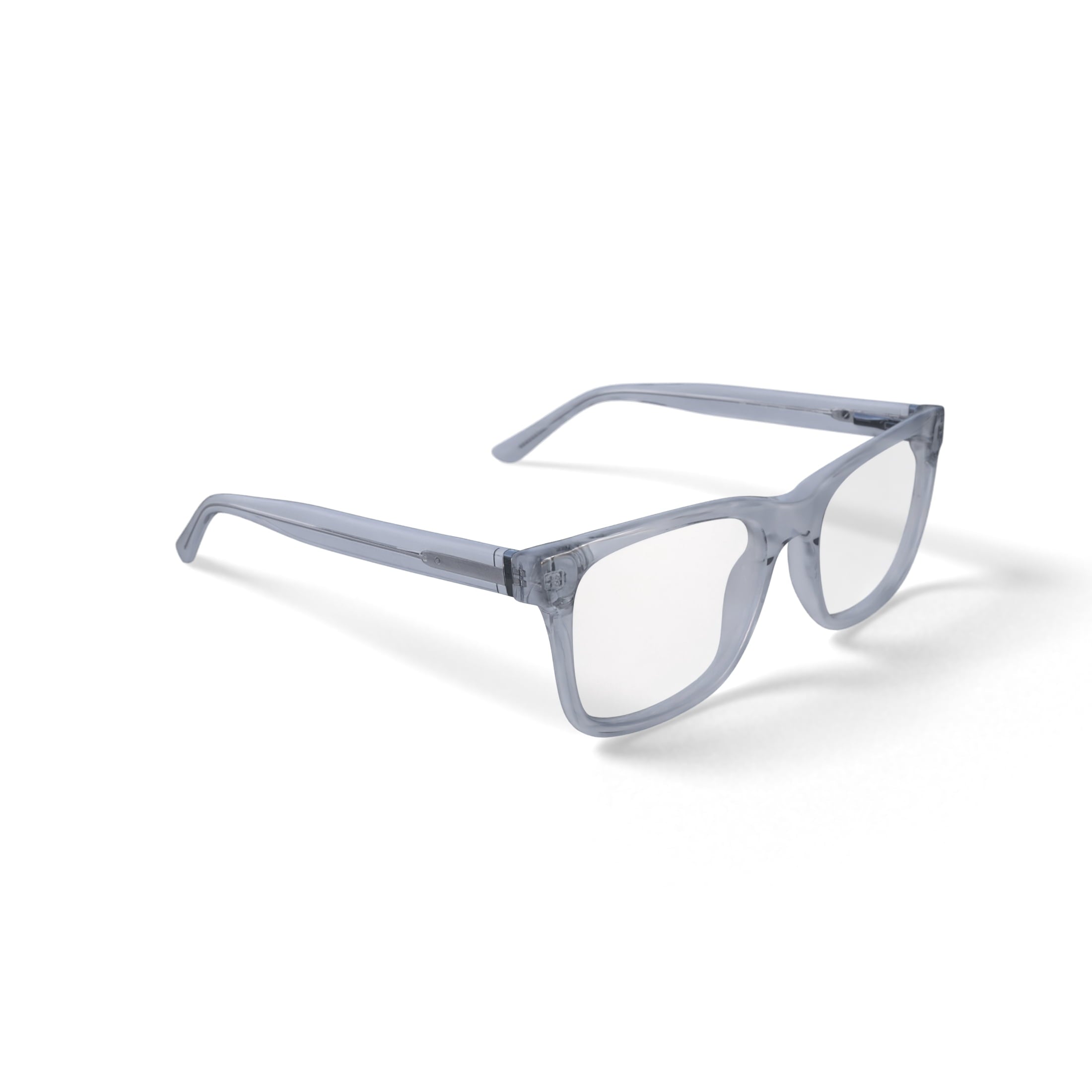 Men's Crosby Rectangular Prescription Eyeglasses with Case, Crystal
