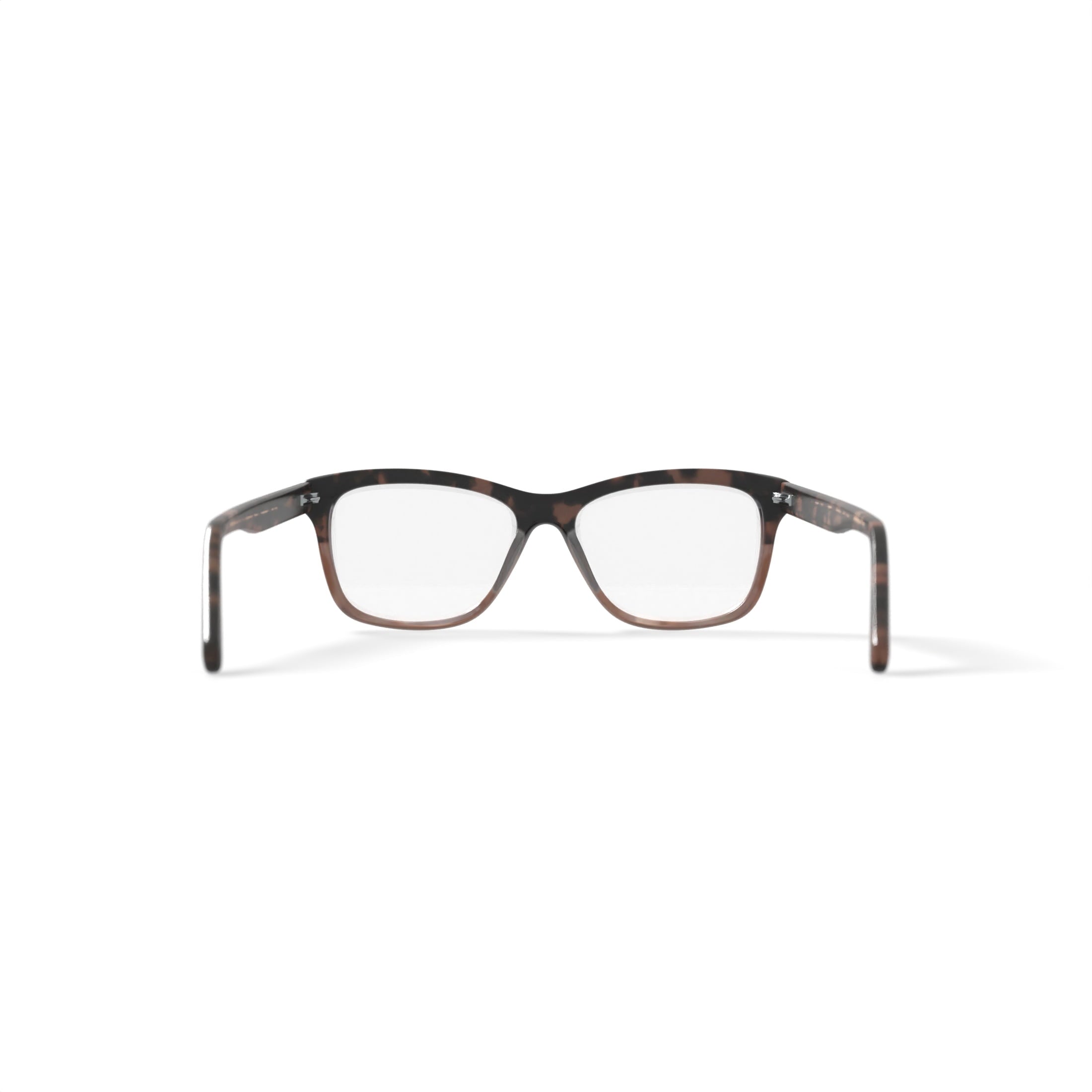Flower Women's Square Eyeglasses, FLR6010, Lucy, Brown, 52-15-140, with Case