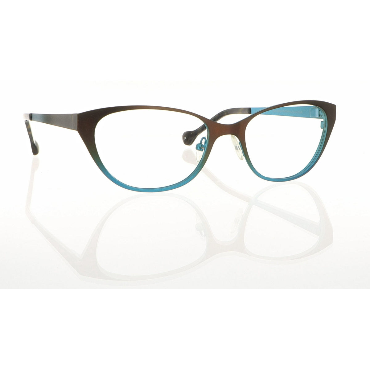 Lisa Loeb Eyeglasses Frames for Women, Electric 153, Chocolate Aqua, 51-17-135