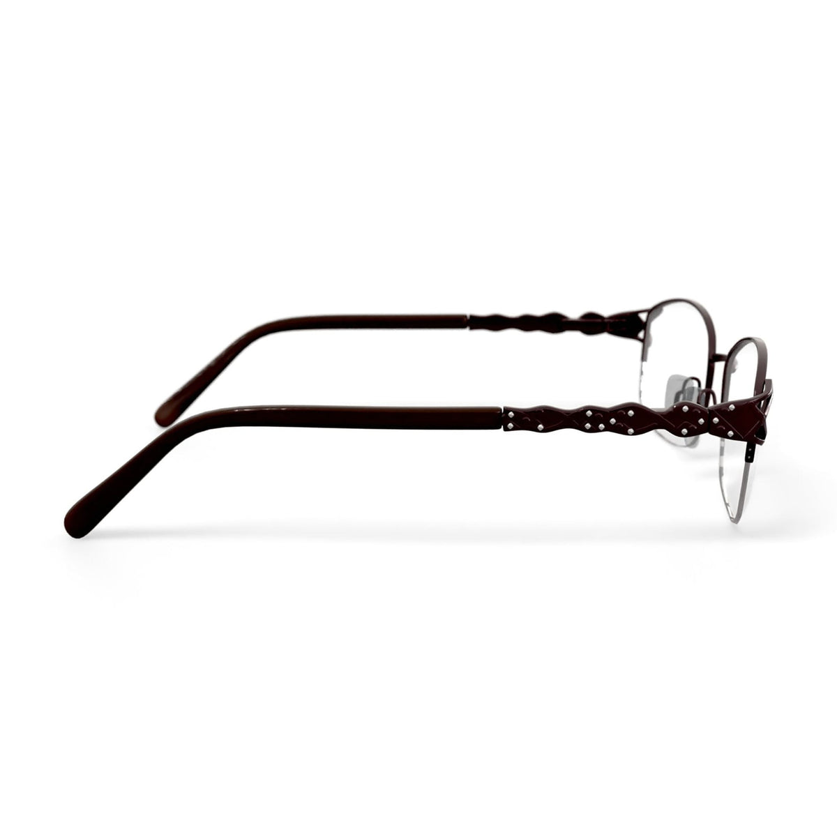 Women's BR60 Square Prescription Eyeglasses with Case, Beige