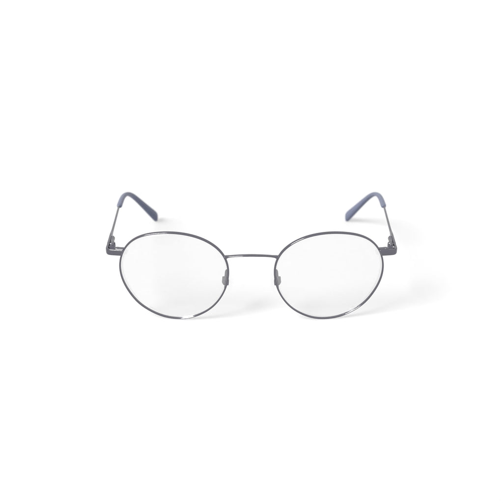 Men's MK10410 Round Prescription Eyeglasses with Case, Silver