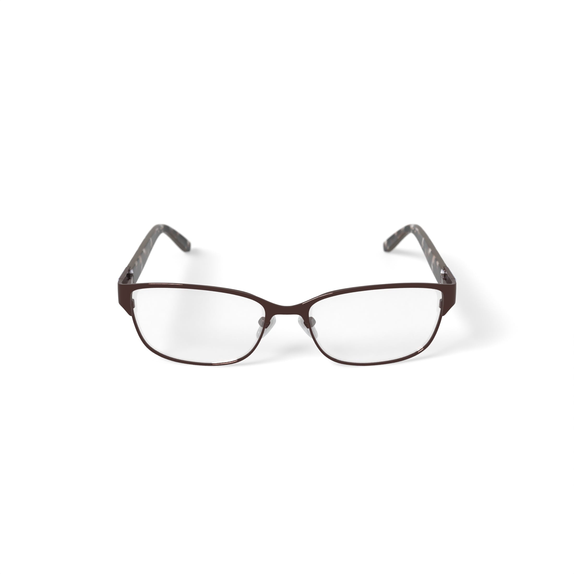 Women's WLO353 Browline Browline Prescription Eyeglasses with Case, Brown