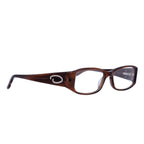 Women's OSL702 Round Prescription Eyeglasses with Case, Brown
